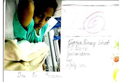 Handwritten patient review for Dr Ashwin Kassan